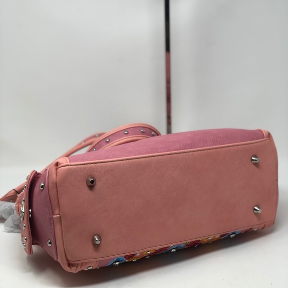 Montana West Pink Embroidery Satchel - Picture 3 of 5
